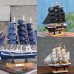 9.5'' Wooden Ship Assembly Model Classical Scale Pirate Sailing Boat Decor   202128653807